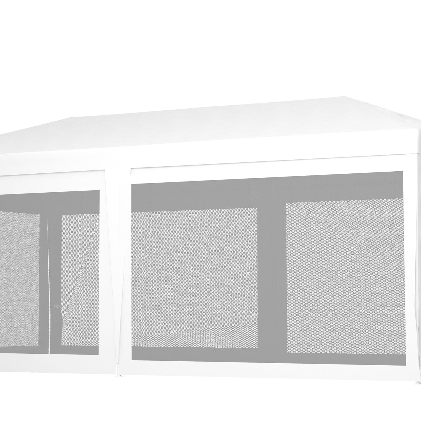 Outsunny 10' X 20' Party Tent, Outdoor Wedding Canopy & Gazebo With 6 Removable Sidewalls, Shade She