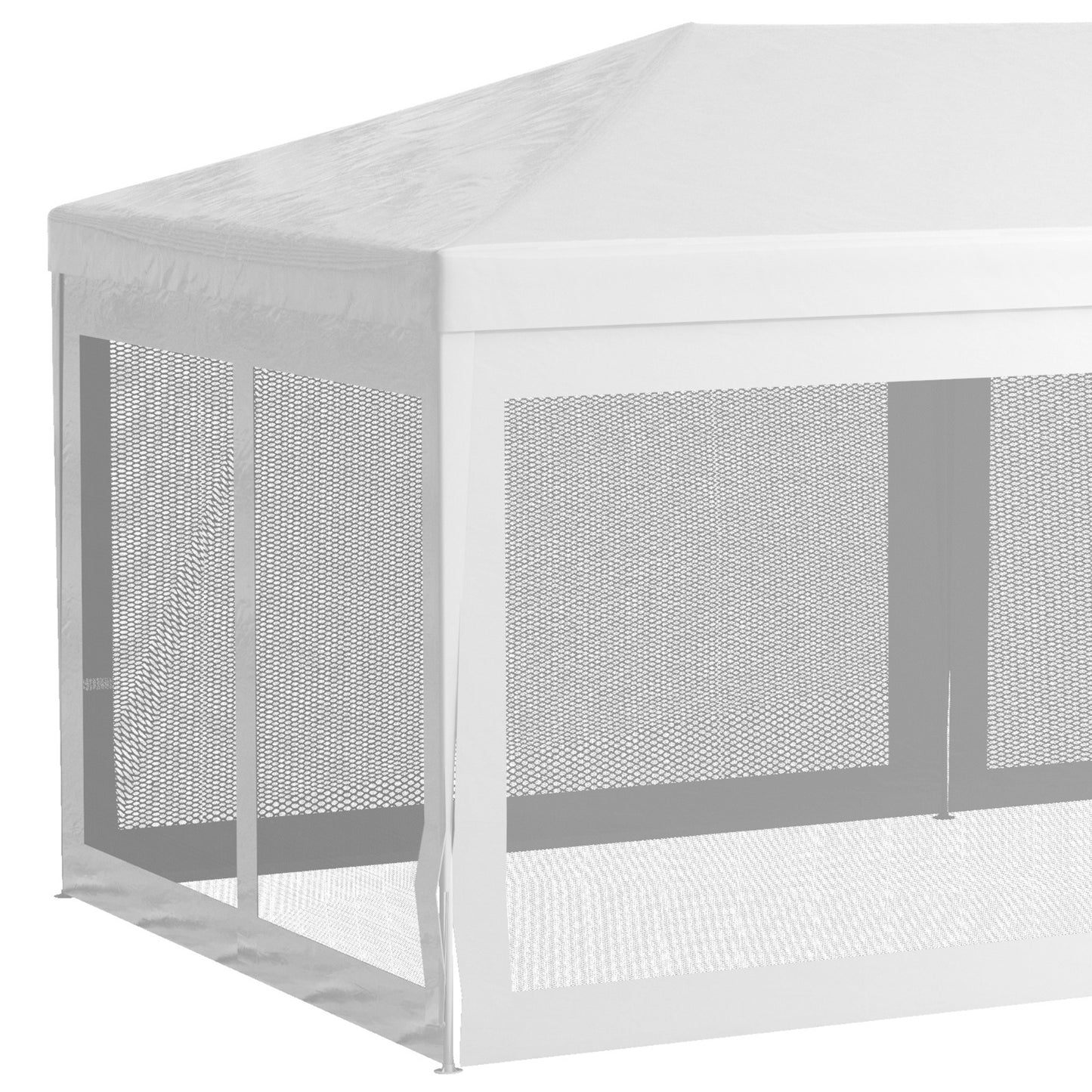 Outsunny 10' X 20' Party Tent, Outdoor Wedding Canopy & Gazebo With 6 Removable Sidewalls, Shade She