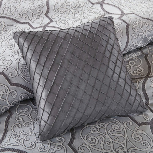 12 Piece Comforter Set With Cotton Bed Sheets Silver Queen