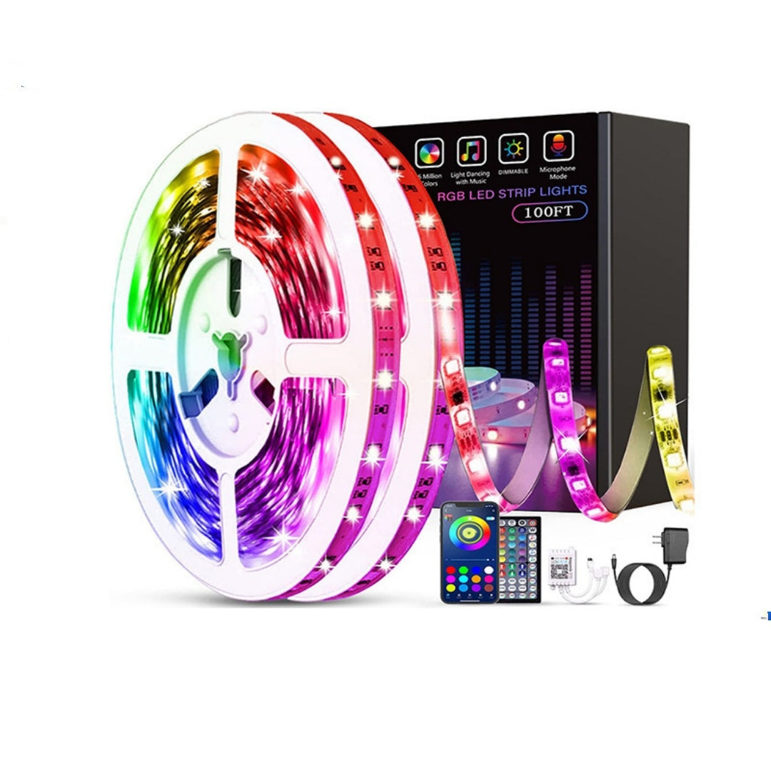 RGB Music LED Light Strip – App + Sound Sync for Room Vibes