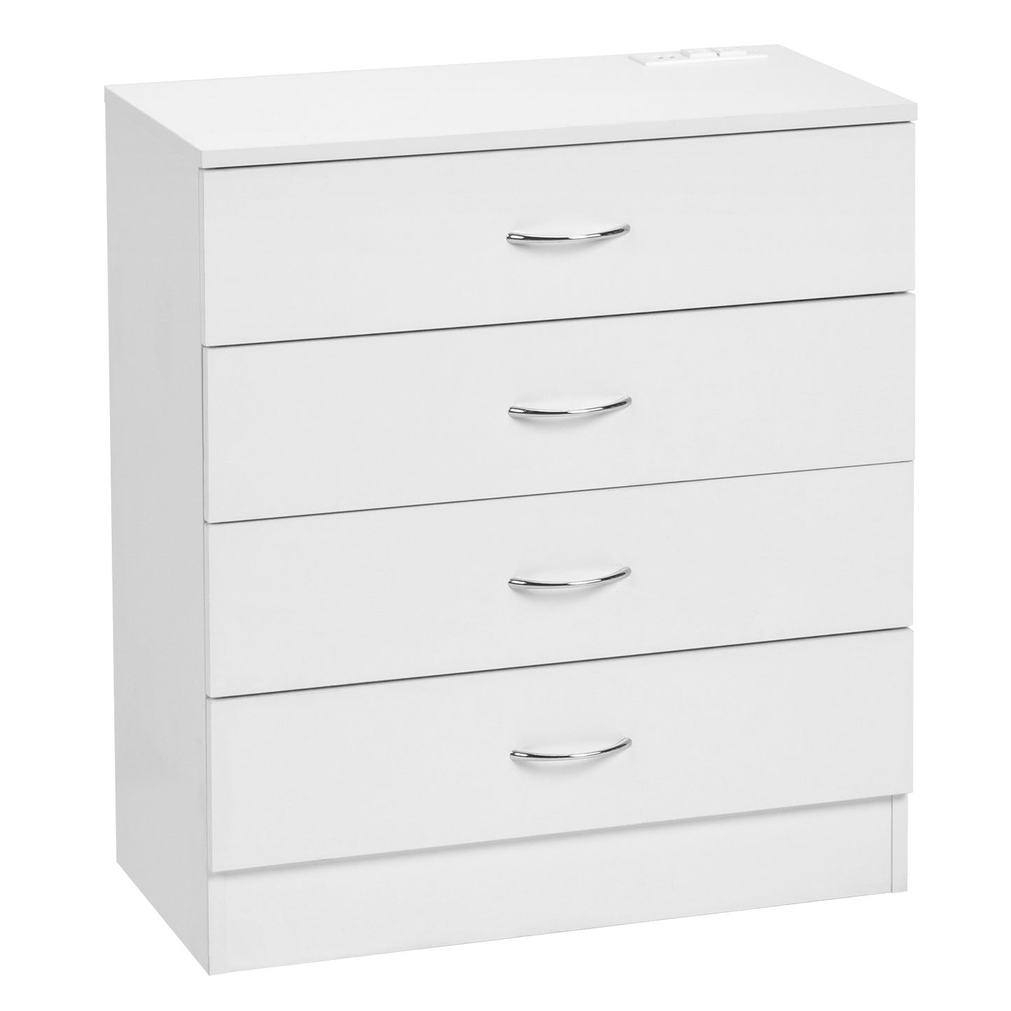 4 Drawers, 2 USB 2 Sockets, Bedside Table