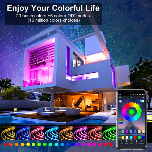 RGB Music LED Light Strip – App + Sound Sync for Room Vibes